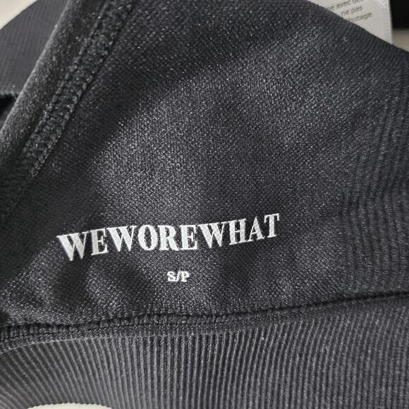 2/$50 WeWoreWhat Black V-Neck Bra Top Size S | Sleek & Supportive - Picture 4 of 7